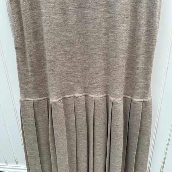 Lauren Manoogian Pleat Shift Dress Aspen Sz 2 Medium NWT Alpaca Wool $625 Taupe - Picture 5 of 16